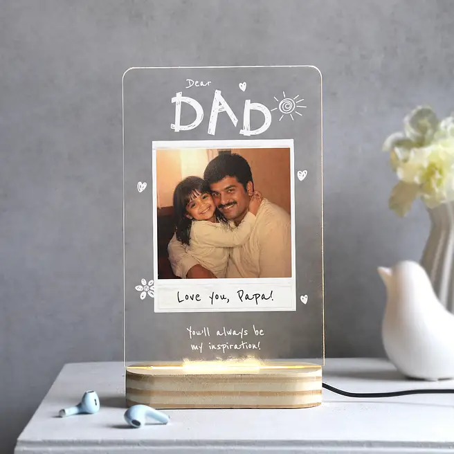 Dear Dad Polaroid Photo LED Lamp