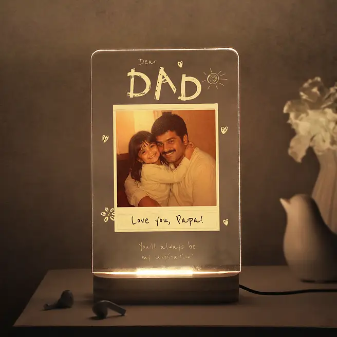 Dear Dad Polaroid Photo LED Lamp